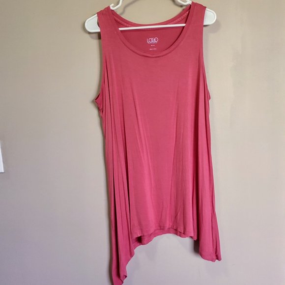 LOGO by Lori Goldstein Tops - Long Asymmetrical Tank